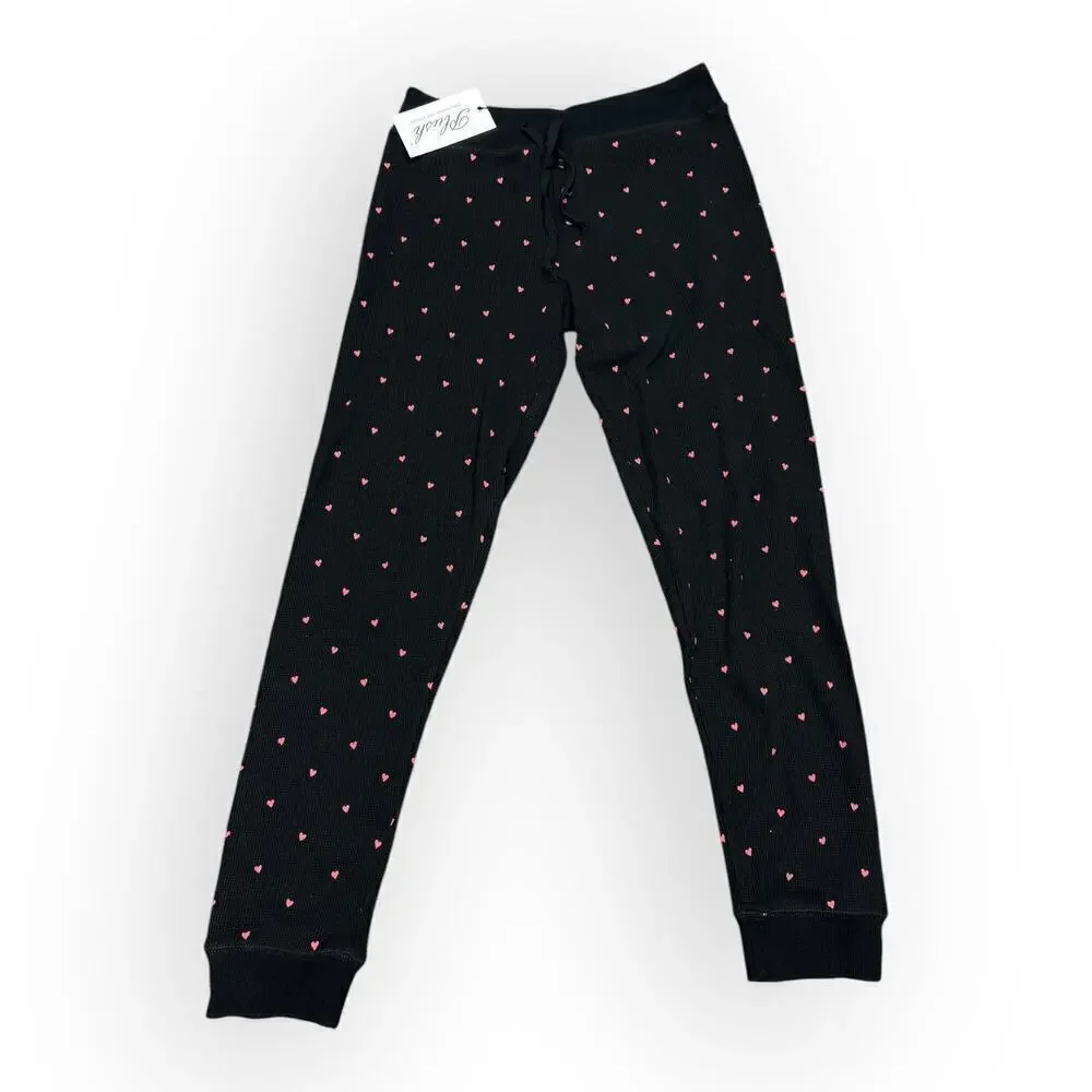 Plush Thermal Heart Pajama + Scrunchie Set NWT